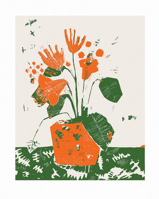 Orange Floral