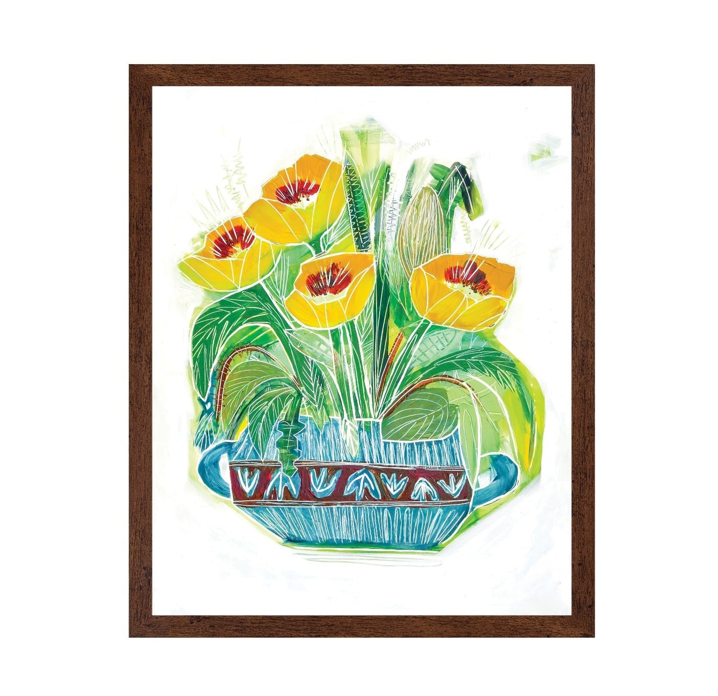 Yellow Floral Vase No4