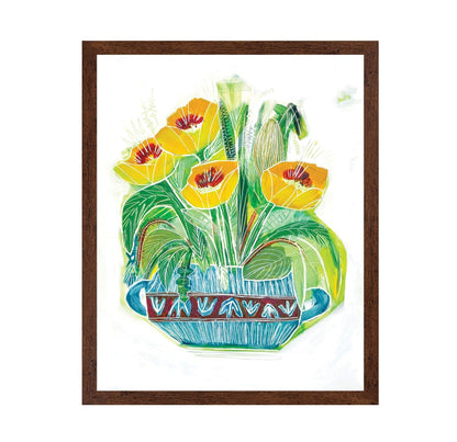 Yellow Floral Vase No4