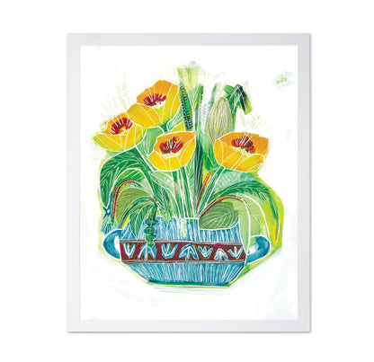 Yellow Floral Vase No4