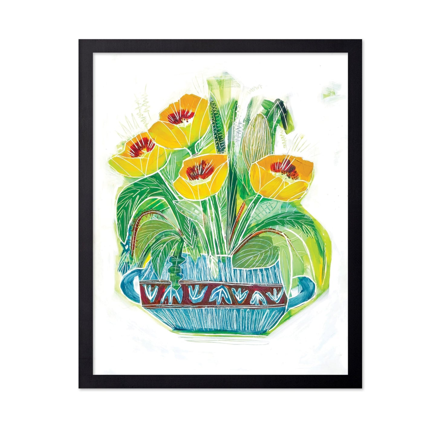Yellow Floral Vase No4