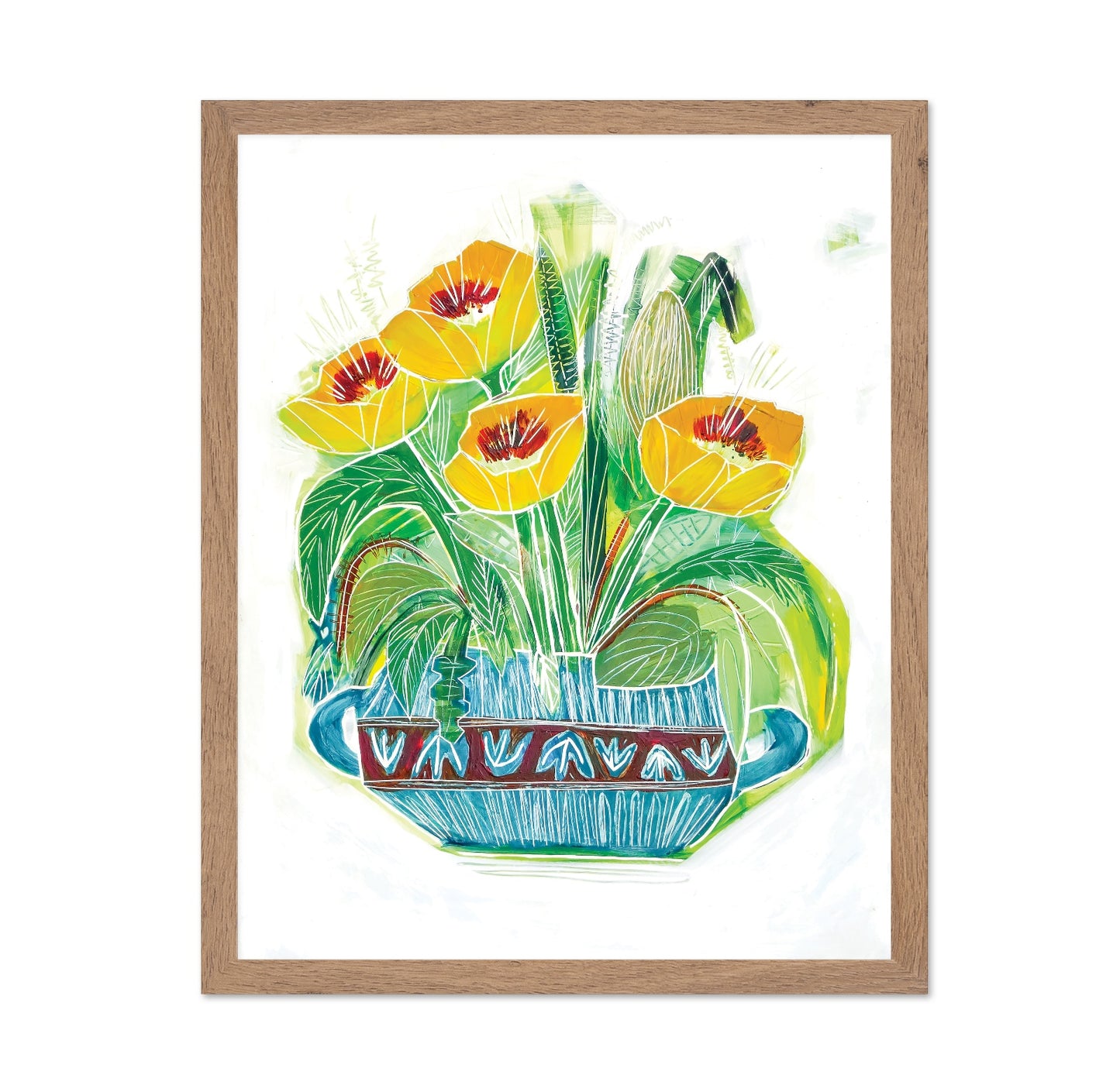 Yellow Floral Vase No4