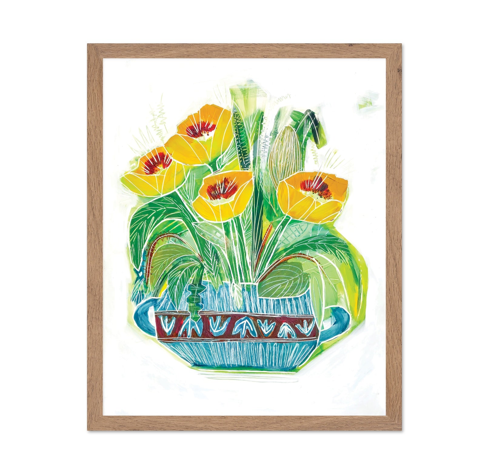 Yellow Floral Vase No4