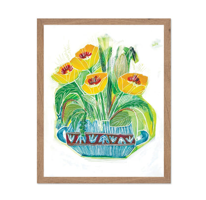 Yellow Floral Vase No4
