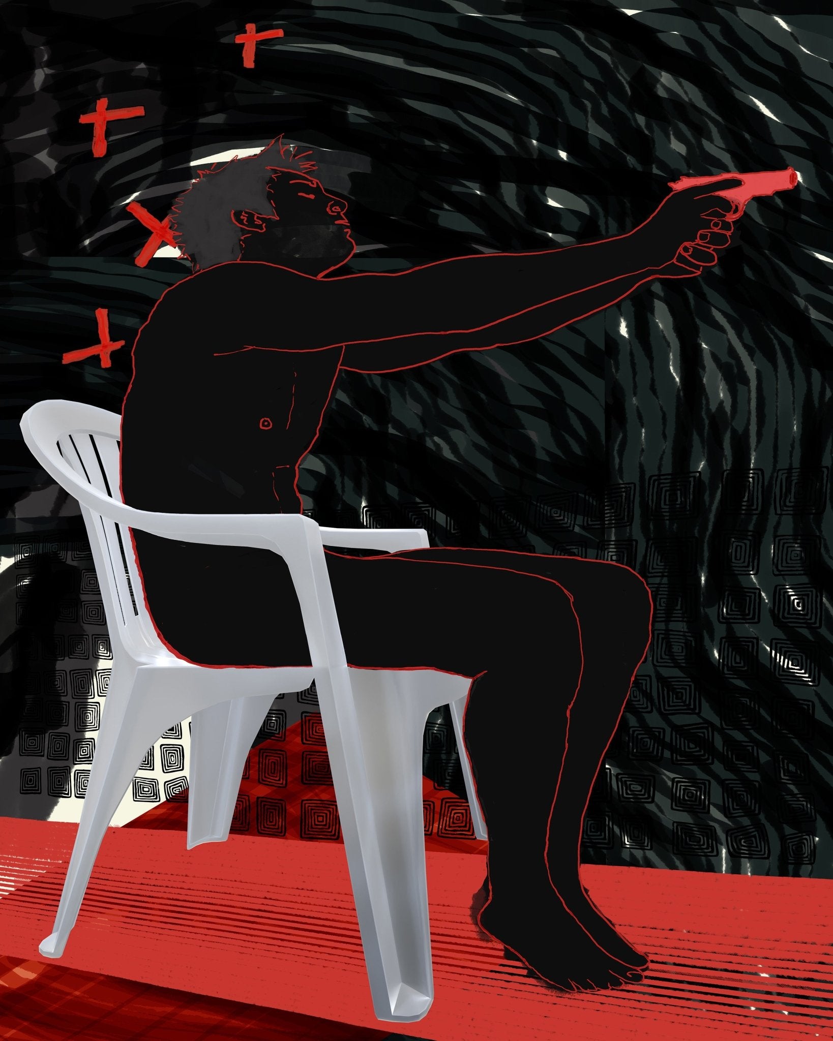 Pointing Shadow Figure