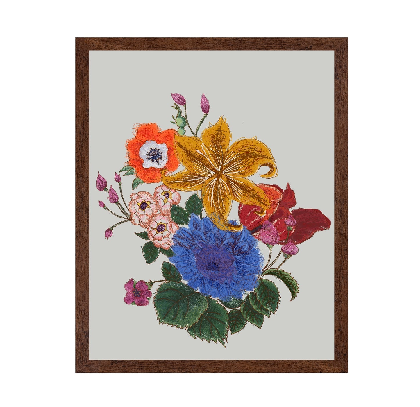Colorful Floral Sketch No2