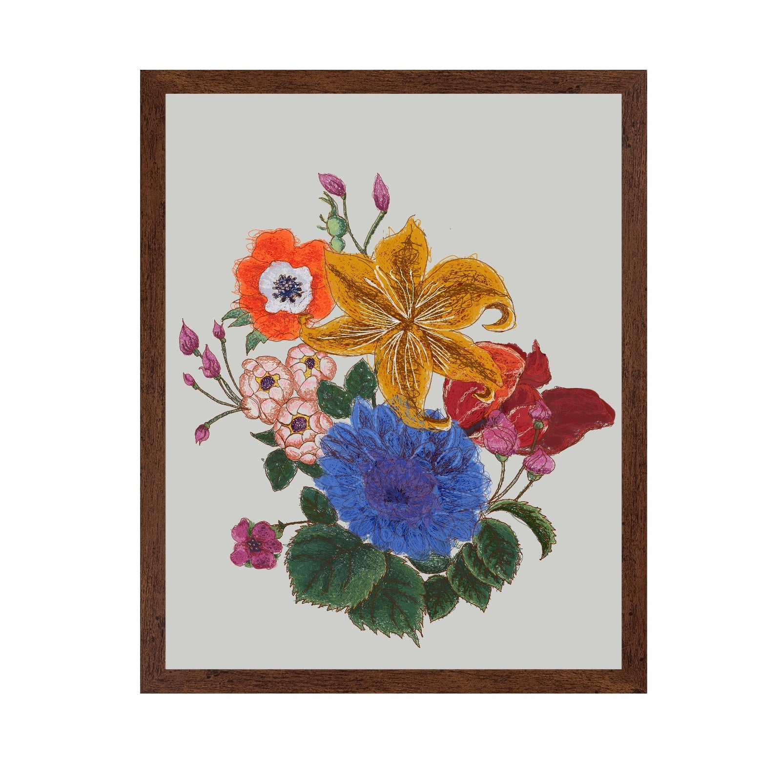 Colorful Floral Sketch No2