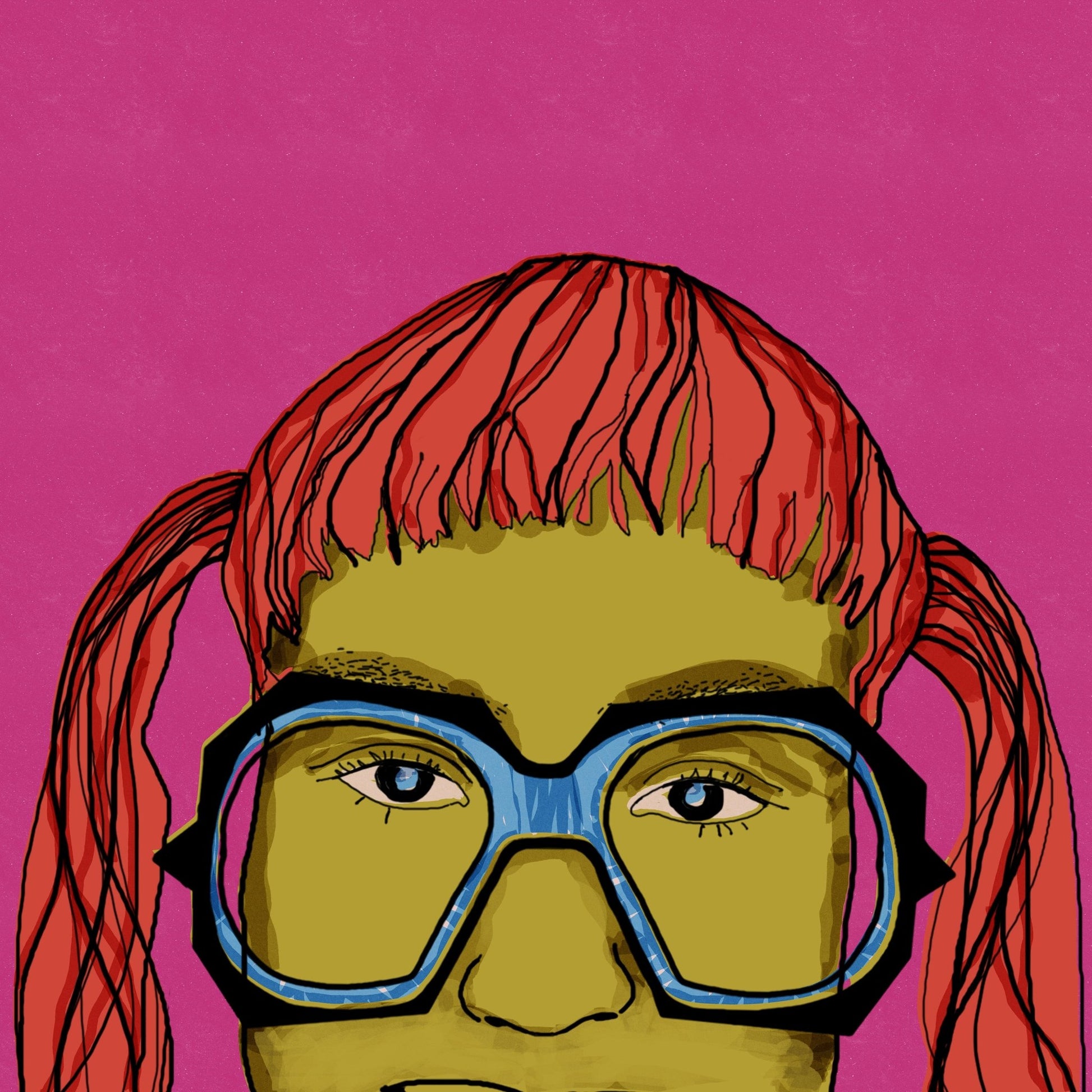 Pink Glass Portrait