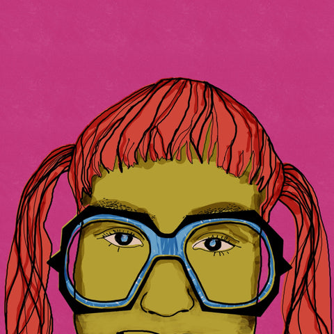 Pink Glass Portrait