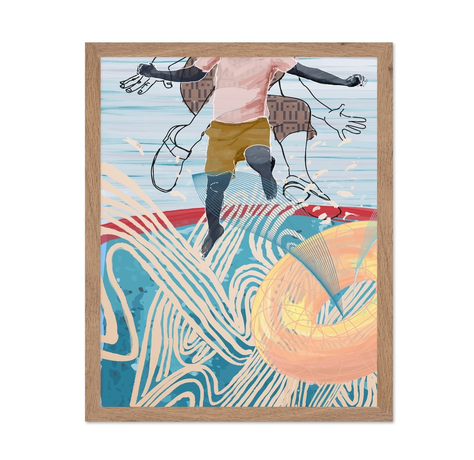 Surfer Motion Abstract