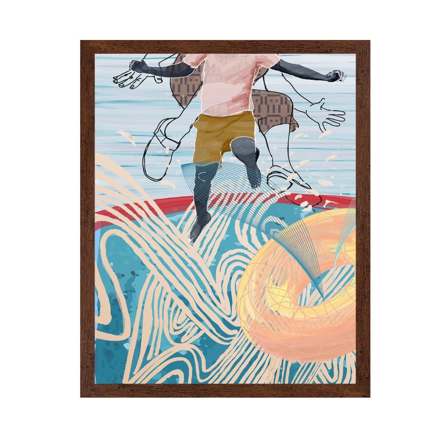 Surfer Motion Abstract