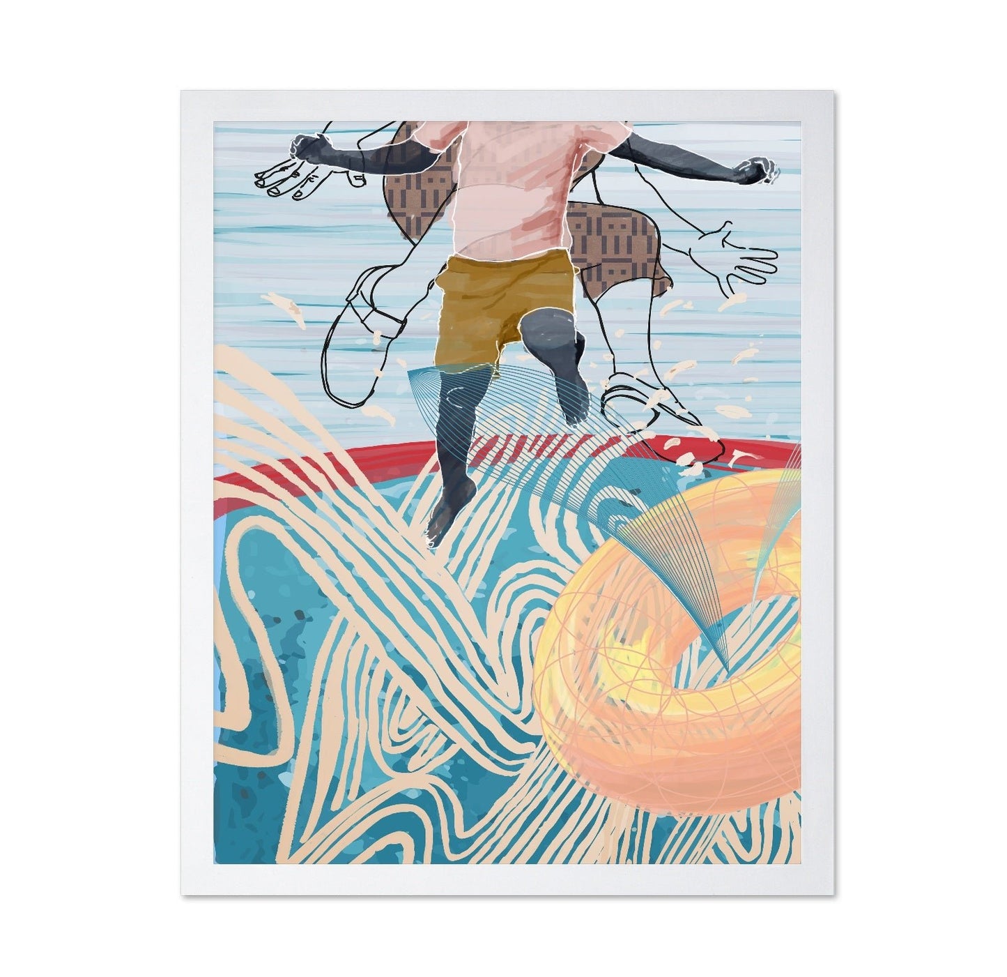 Surfer Motion Abstract