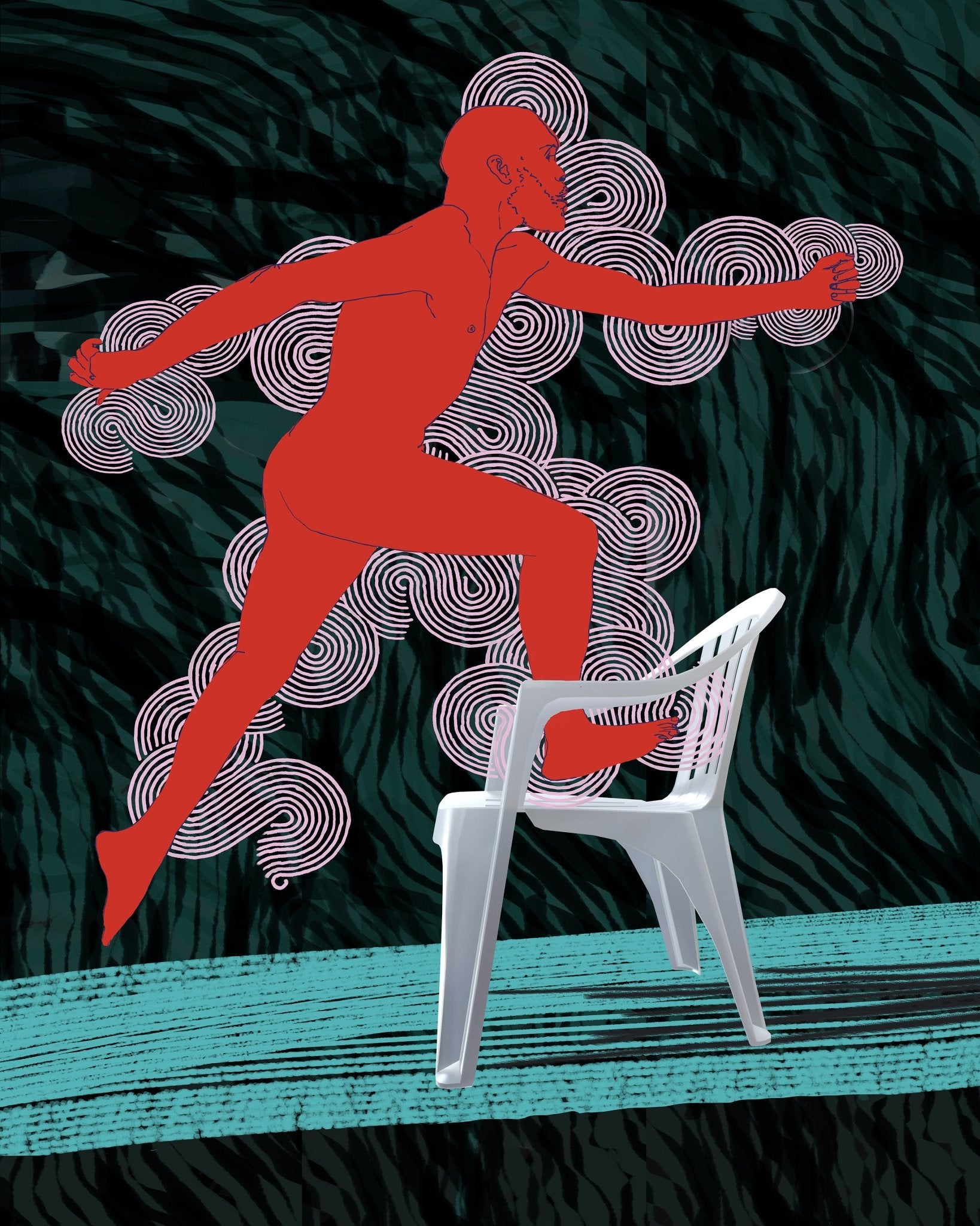 Surreal Red Figure No1