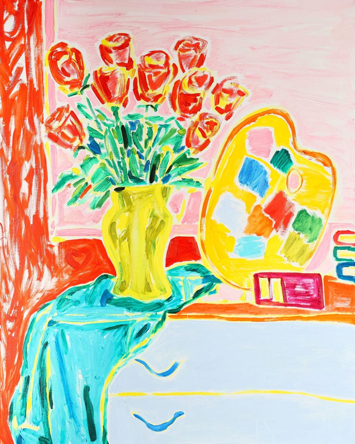 Tulips And Palette
