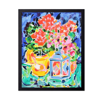 Floral Vase With Lantern