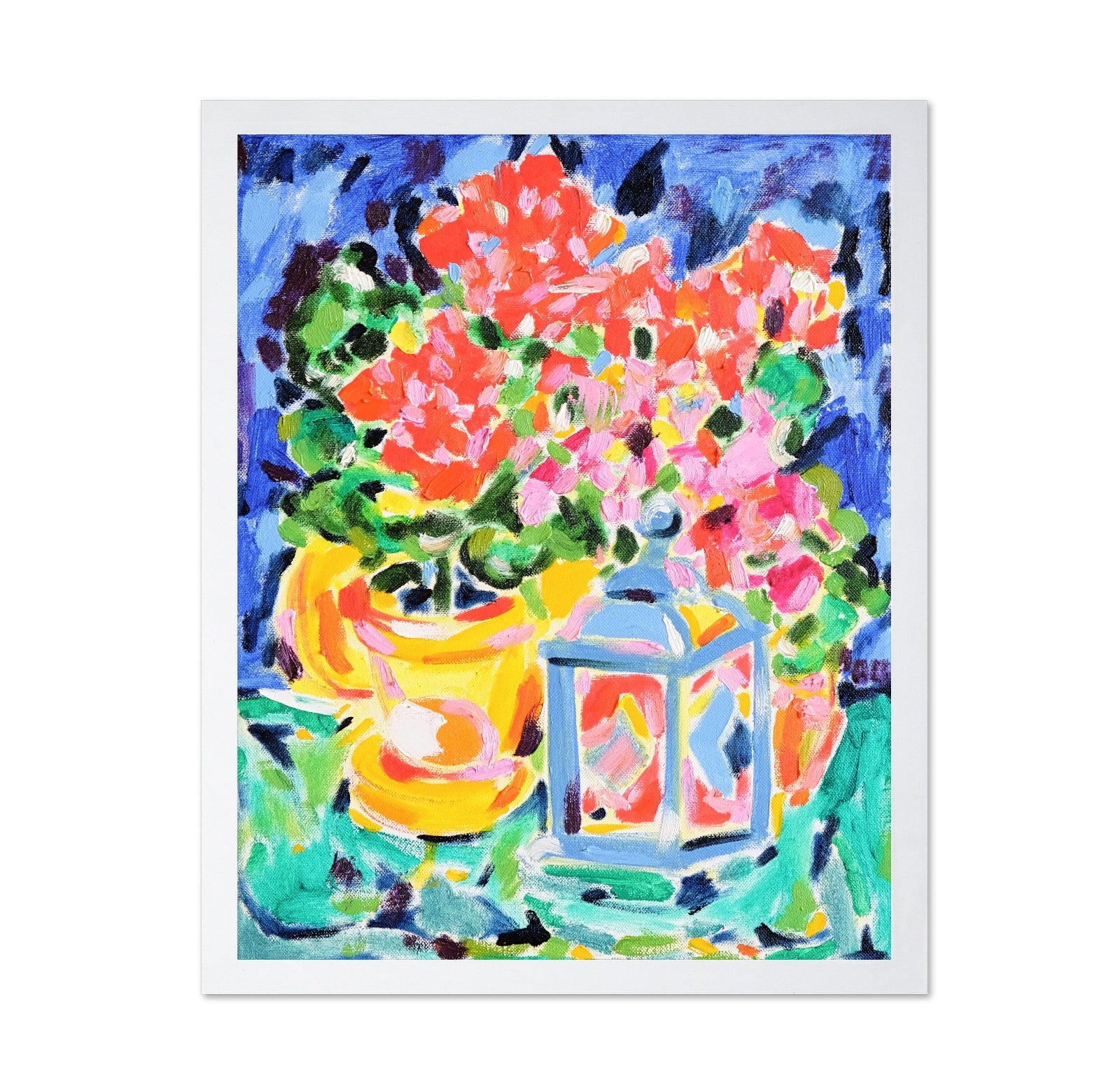 Floral Vase With Lantern
