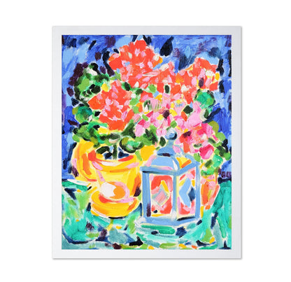 Floral Vase With Lantern