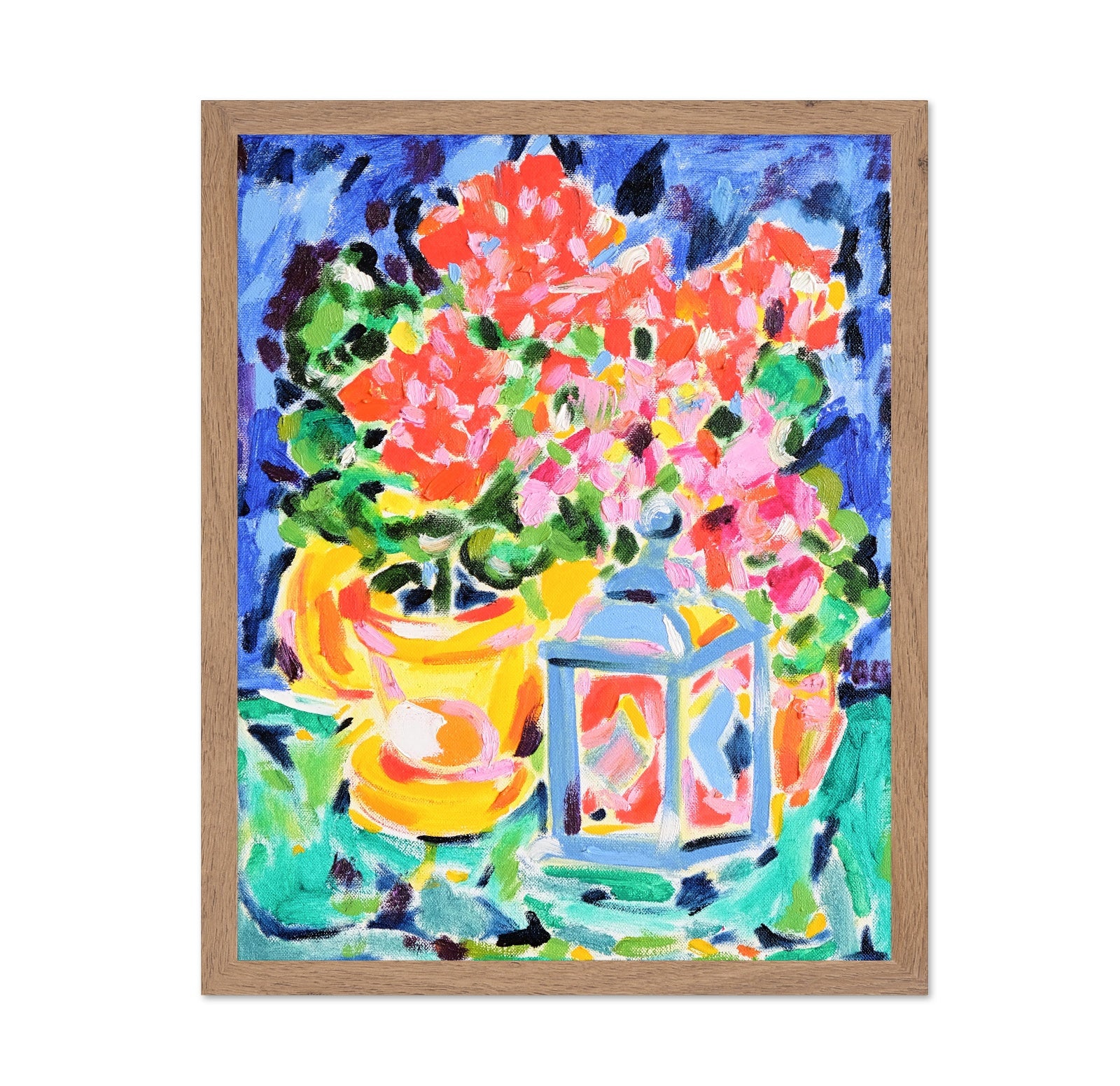 Floral Vase With Lantern