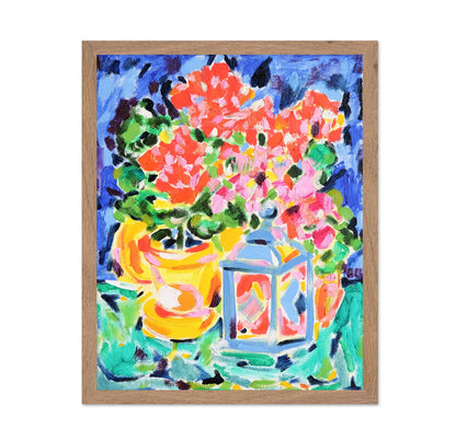 Floral Vase With Lantern