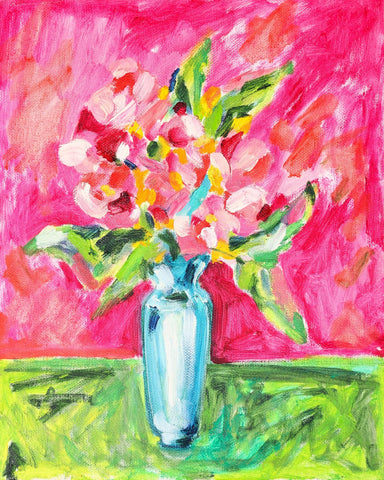 Pink Floral Vase No7