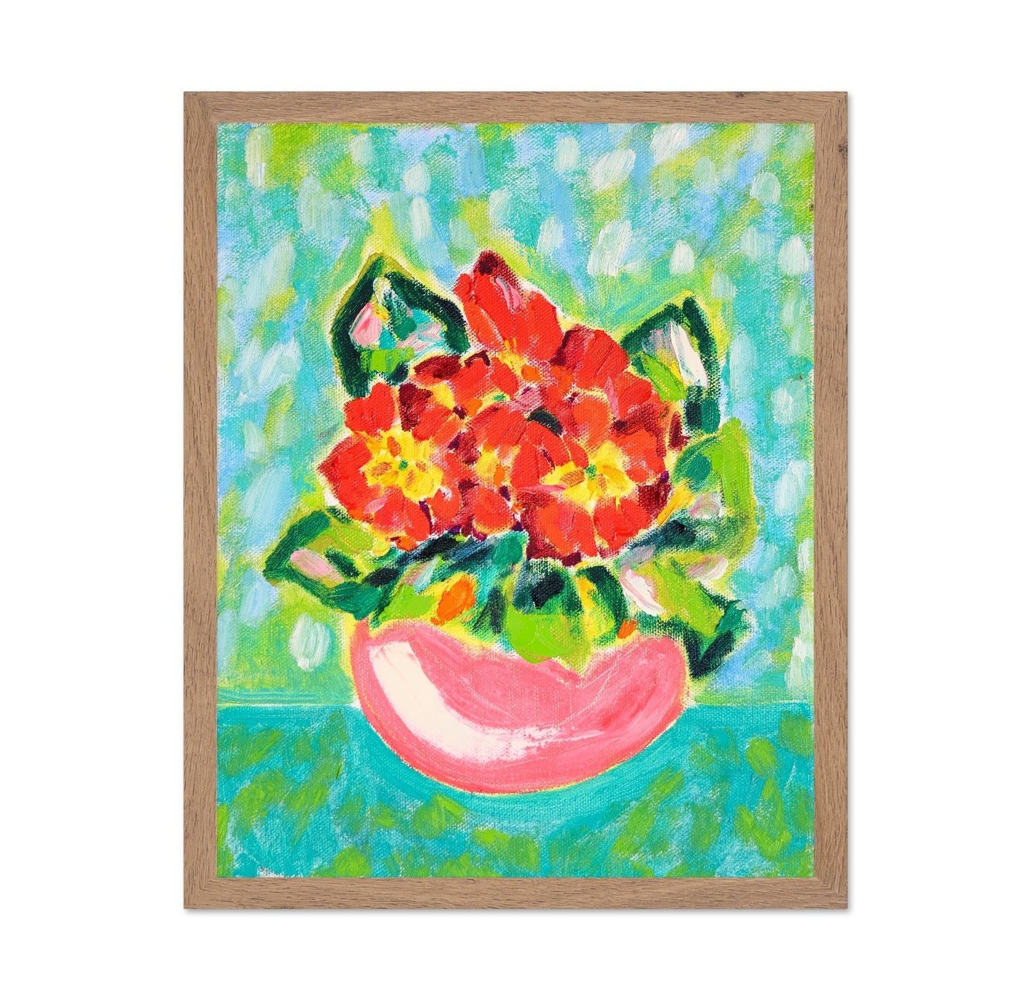 Red Floral Vase
