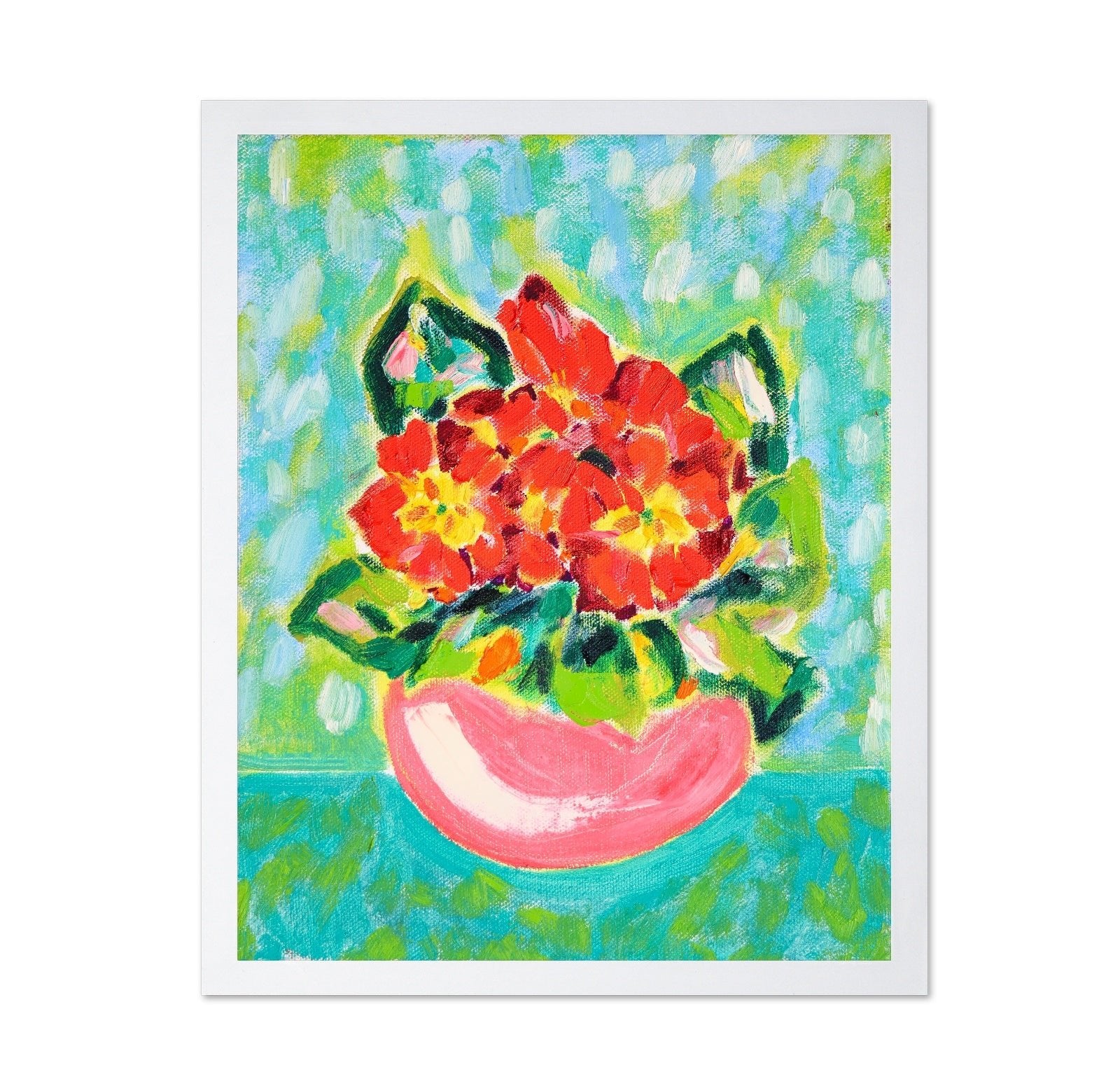 Red Floral Vase