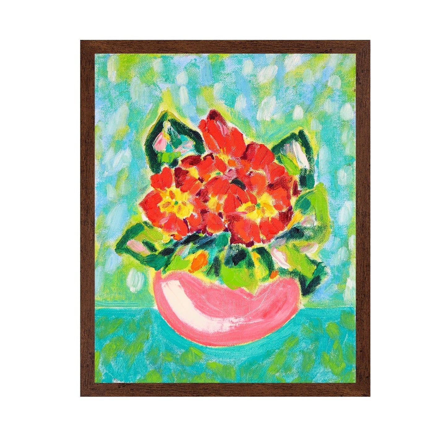 Red Floral Vase