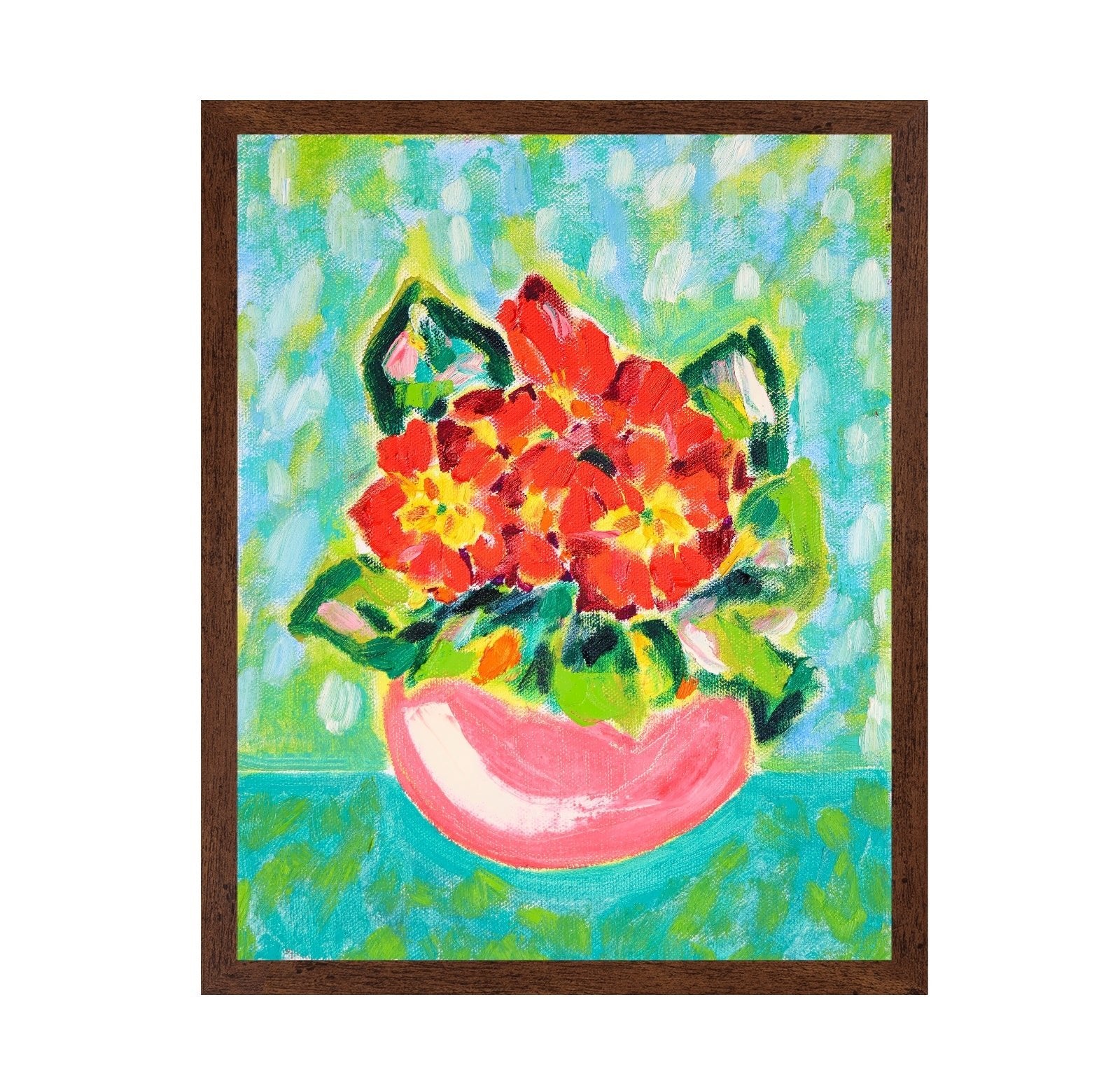 Red Floral Vase