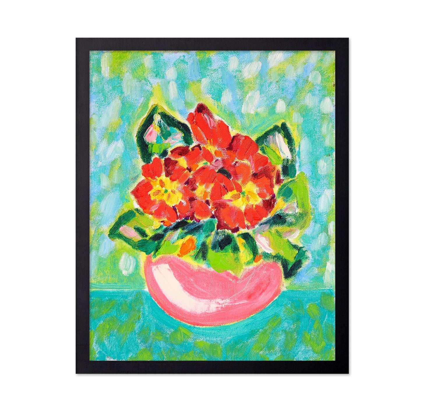 Red Floral Vase