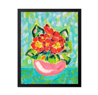 Red Floral Vase