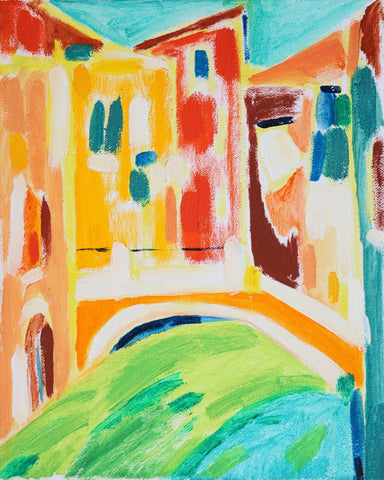 Colorful Canal Bridge
