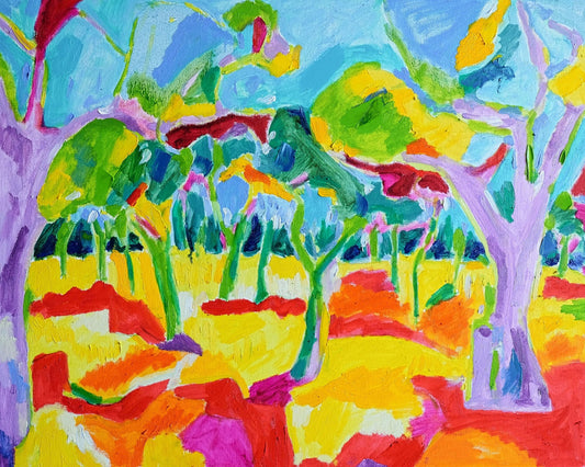 Colorful Forest Scene