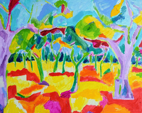 Colorful Forest Scene