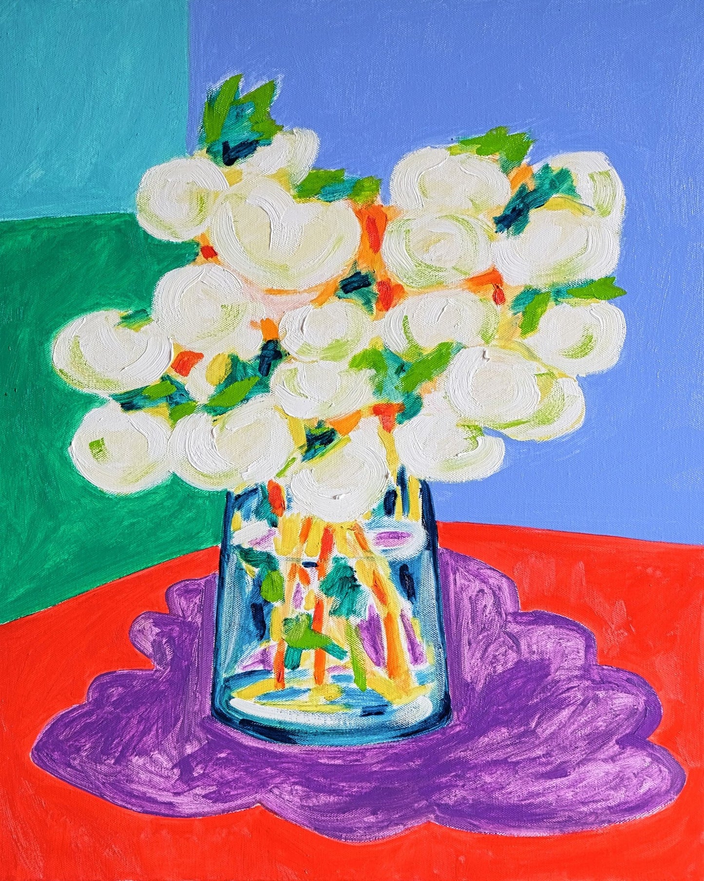 White Floral Vase No3