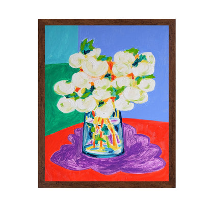 White Floral Vase No3