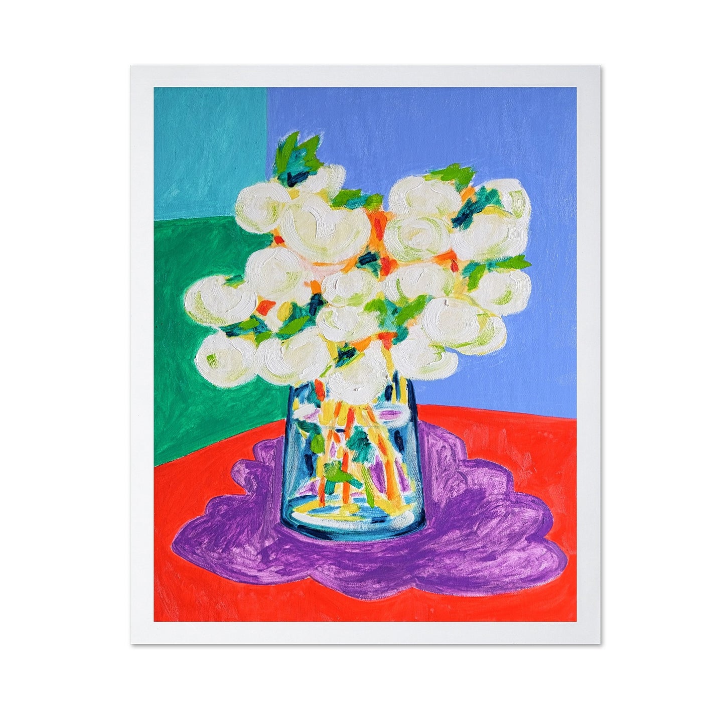 White Floral Vase No3