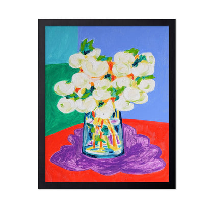 White Floral Vase No3
