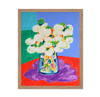 White Floral Vase No3
