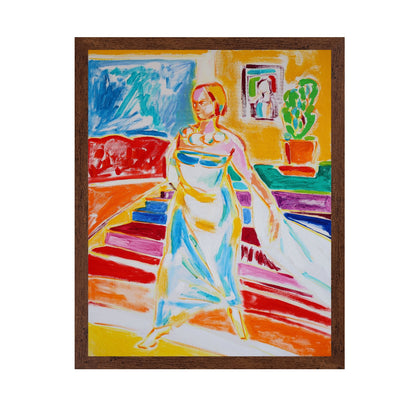 Woman In Colorful Interior