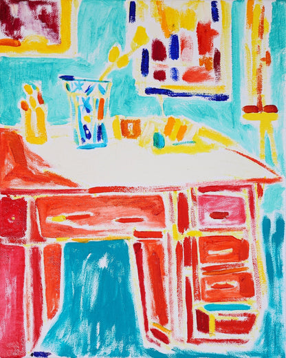 Colorful Art Studio Desk