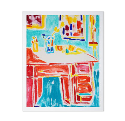 Colorful Art Studio Desk
