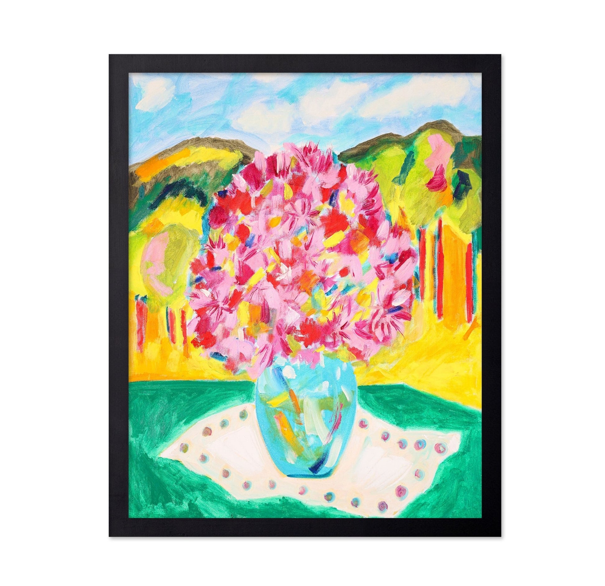 Pink Flowers Landscape