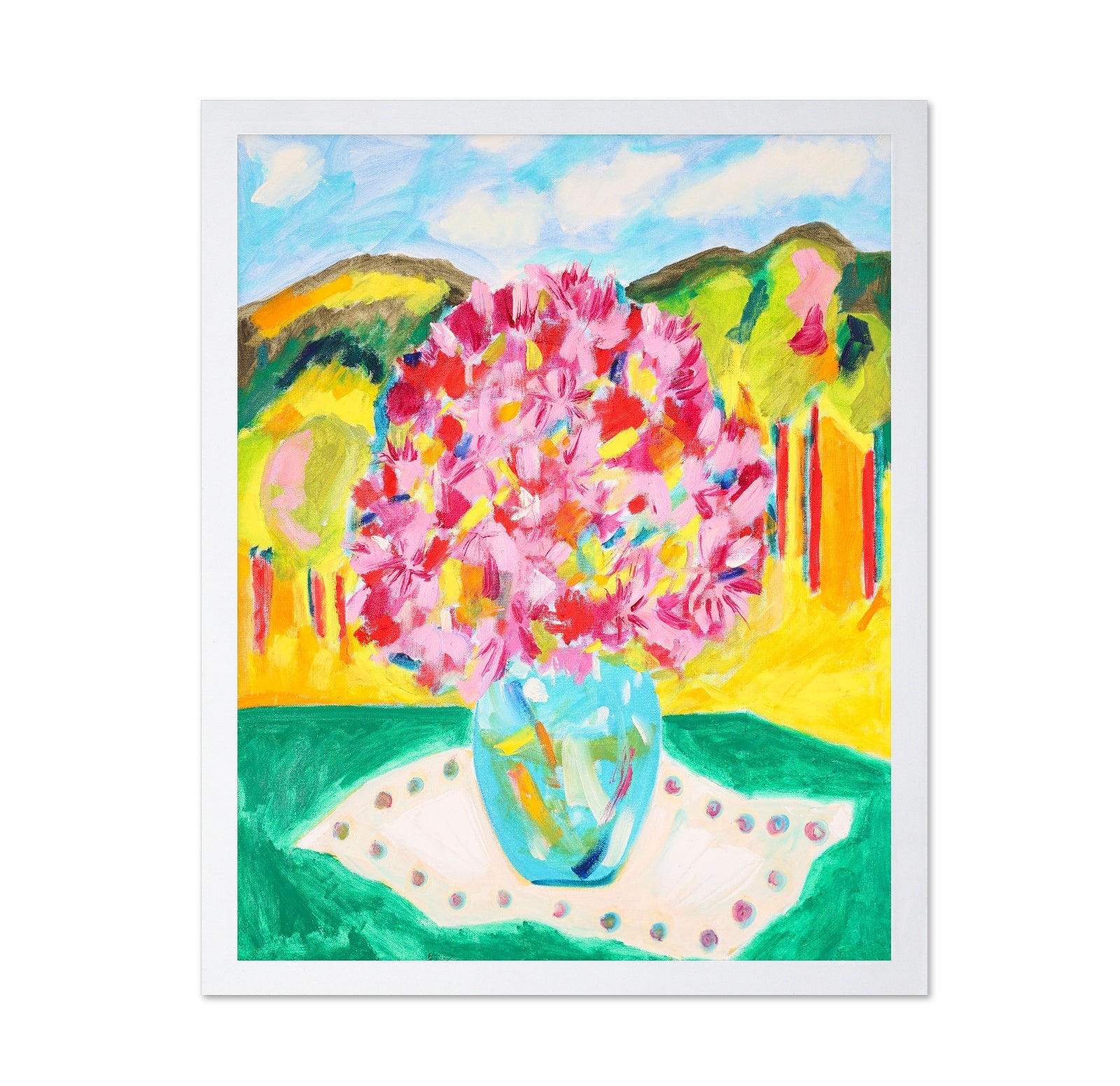 Pink Flowers Landscape