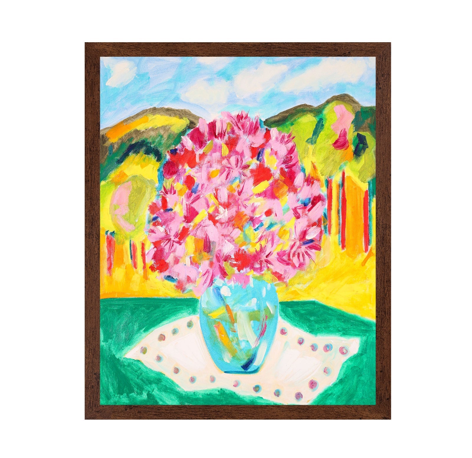Pink Flowers Landscape