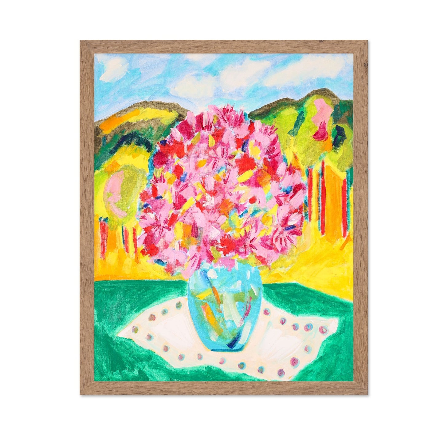 Pink Flowers Landscape