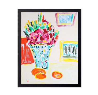 Pink Floral Vase Still