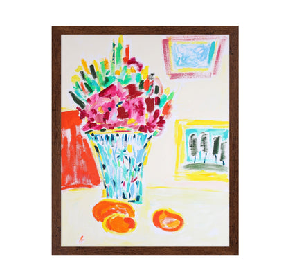 Pink Floral Vase Still