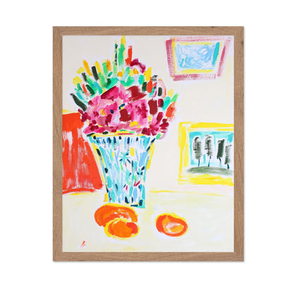 Pink Floral Vase Still