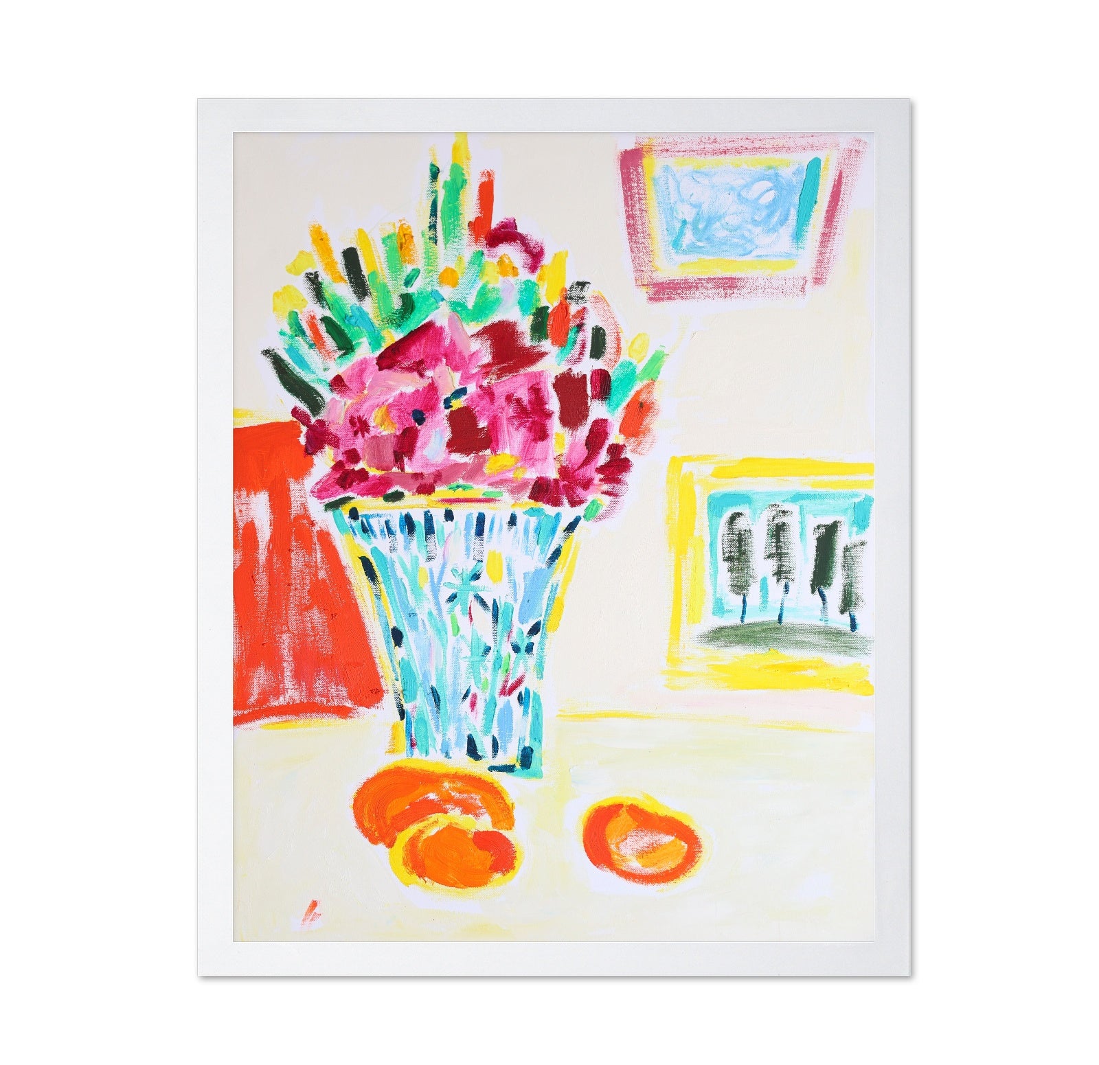 Pink Floral Vase Still