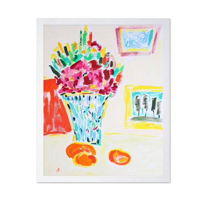 Pink Floral Vase Still